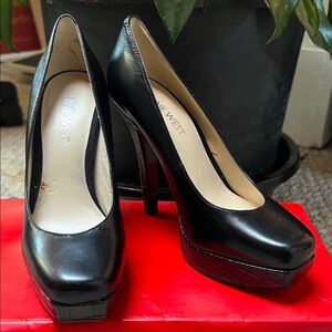 Nine West Black Platform Heels